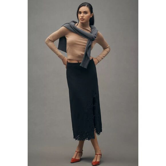 Anthropologie Black Pencil Skirt - Picture 1 of 9